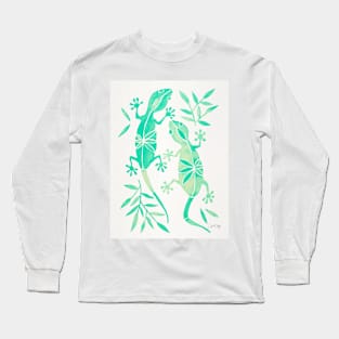 gecko mint Long Sleeve T-Shirt